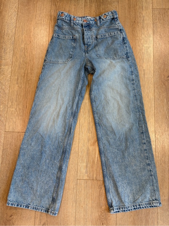 We The Free Denim - Free People We The Free Wide Leg Button Fly Jeans Size 24 Boho Denim